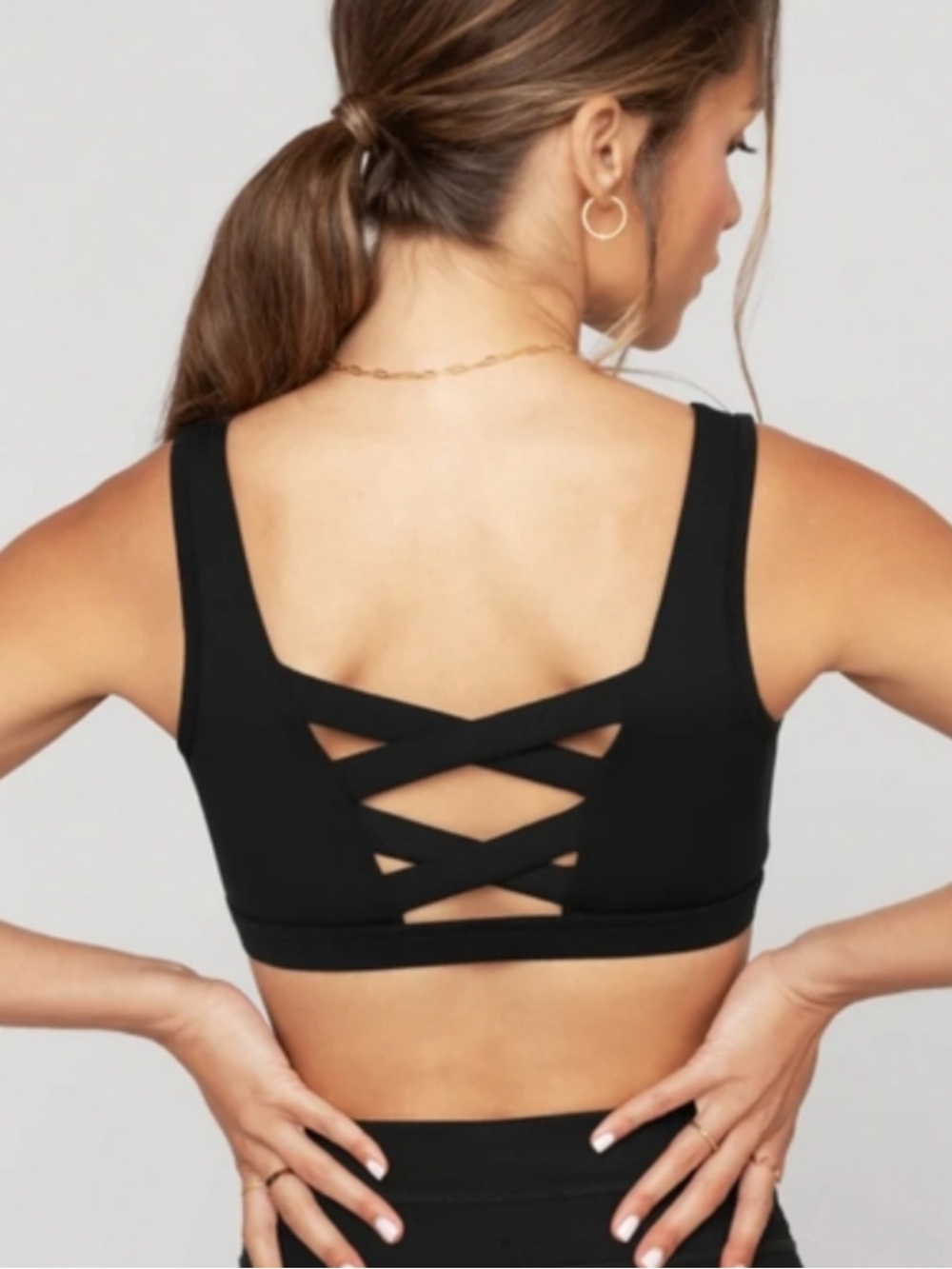 Blogilates Black PopFlex Corset Sports Bra